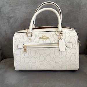 Coach Rowan Satchel in winter white
